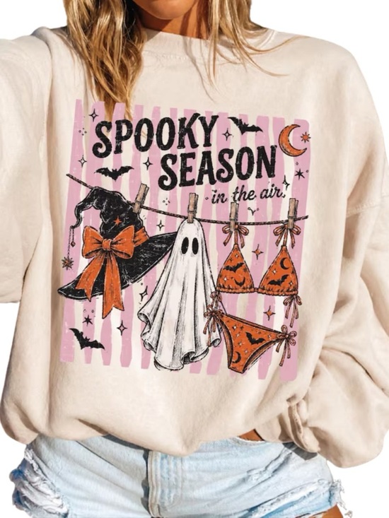 Gildan Tops - Gildan Spooky Season Graphic Sweatshirt, Halloween sweater